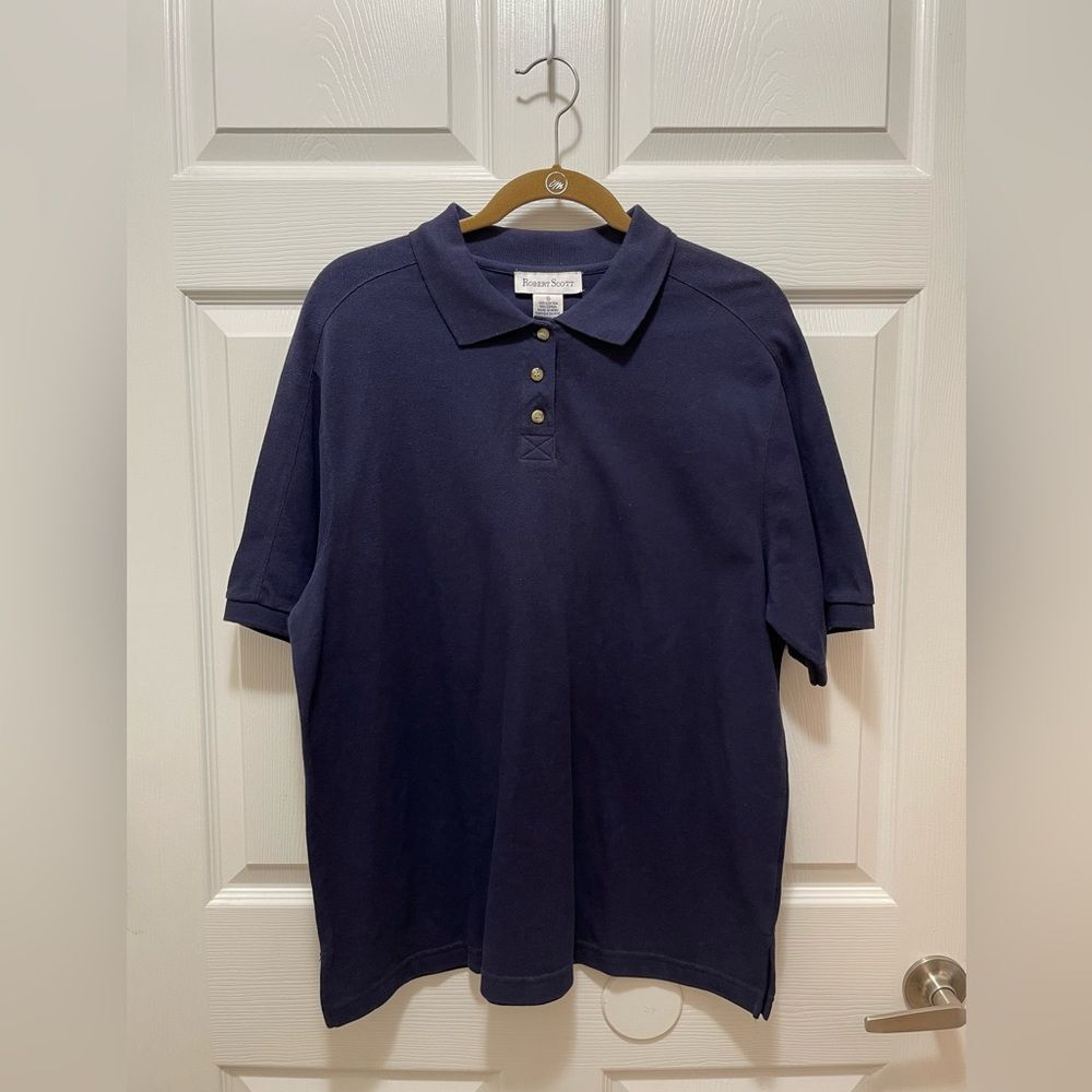 Robert Scott Mens Polo Shirt Size XL Blue Short Sleeve